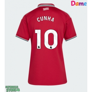 Manchester United Matheus Cunha #10 Replika Hjemmebanetrøje Dame 2026-27 Kortærmet